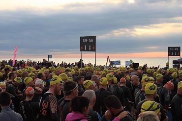Cheshire CAT athletes at the start of Ironman Barcelona 2015